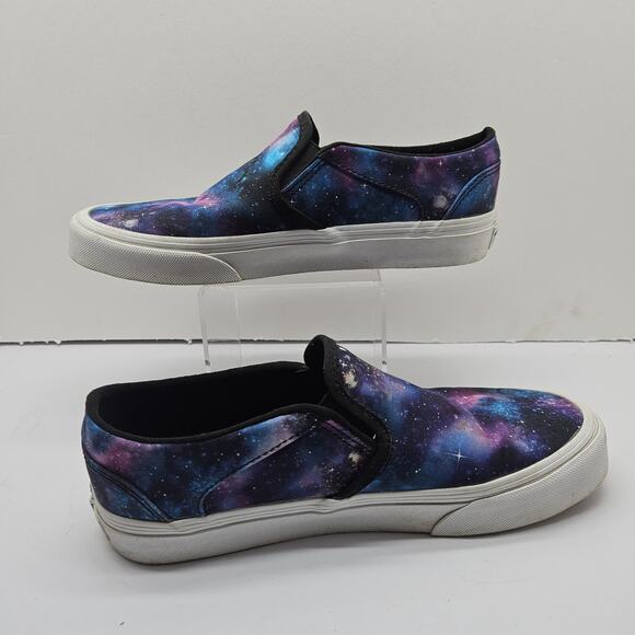 VANS Classic Slip On Galaxy Canvas Low Top Skate Shoes Womens Size 7.5 - Picture 2 of 7
